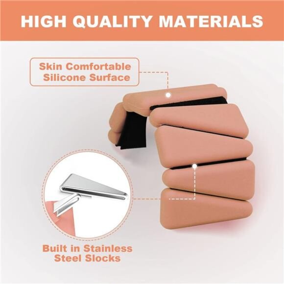 Wrist Weights Set of 2, Adjustable Silicone Workout Weights for Women and Men - Picture 4 of 8